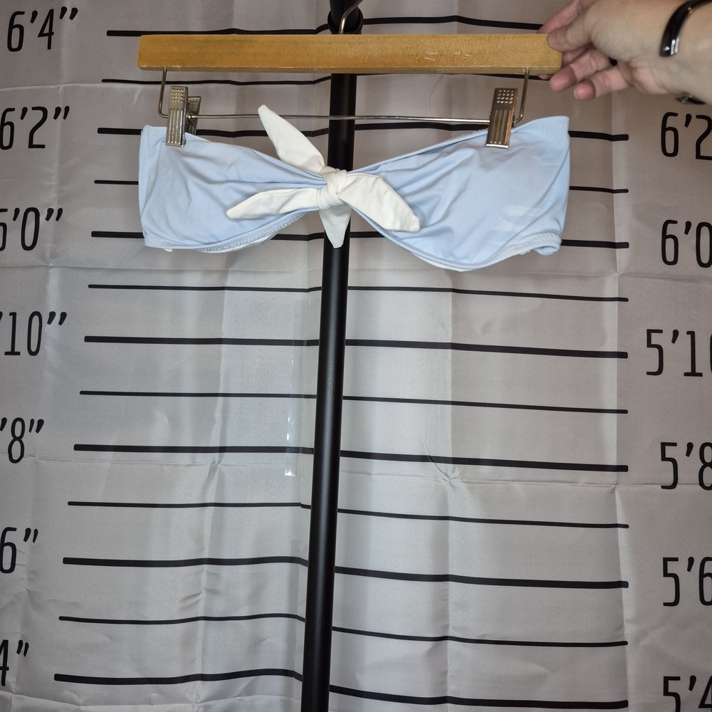 Eberjey Light Blue and Cream Bandeau